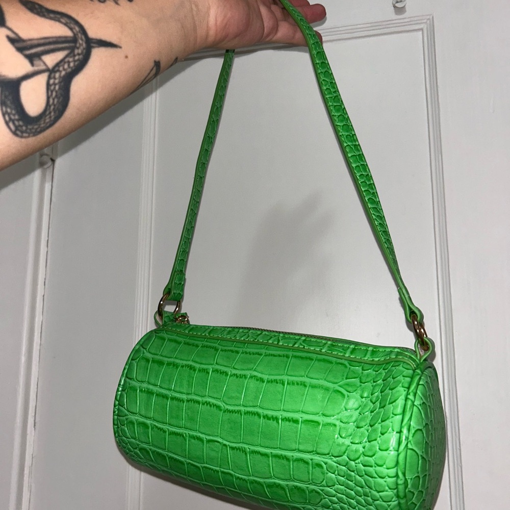 Princess Polly Green Mini Crocodile-Embossed Bag